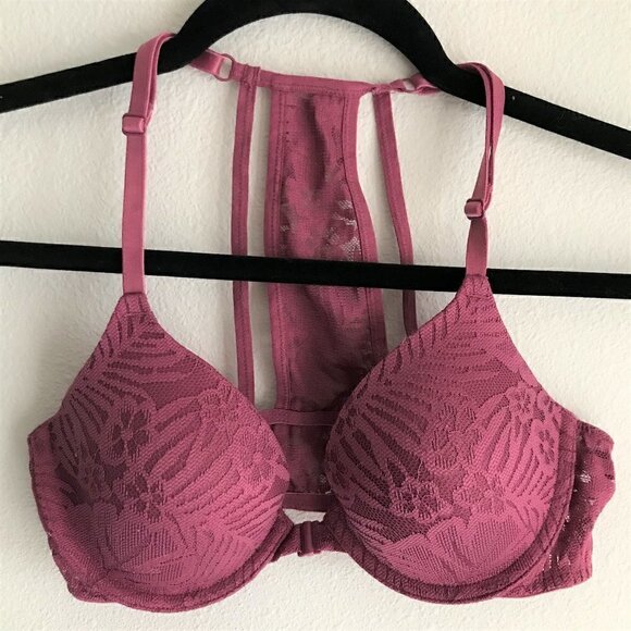 Maroon Racer Back Lightly Lined Bra - Picture 1 of 4